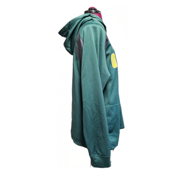 Oregon Ducks Green and Gray University Embroidered Hoodie - Picture 4 of 16
